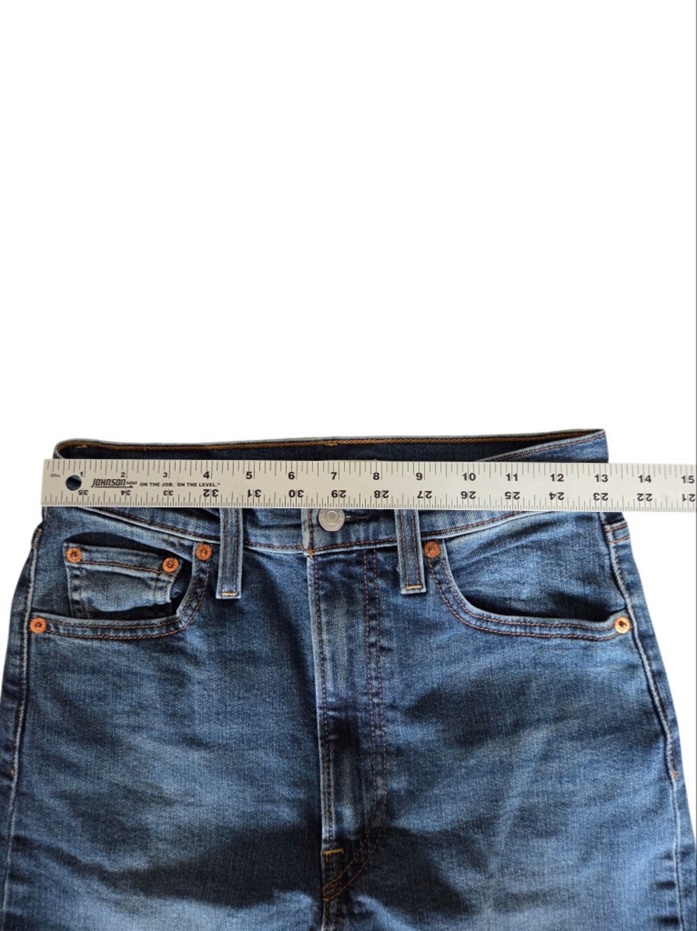 Levi's Ribcage Bell Jeans Medium Wash Stretch 26x28 - Picture 4 of 7